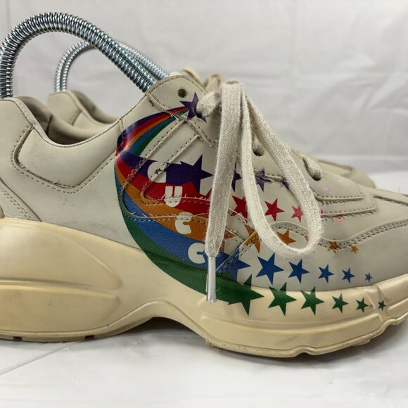 Vintage Gucci Rhython Evolution Sneaker Rainbow Shooting Stars size 6 - Picture 14 of 16